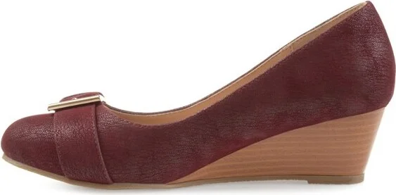 Journee Collection Medium and Wide Width Women's Comfort Graysn Wedge Grey 6.5WD - Image 3