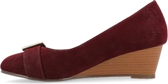 Journee Collection Medium and Wide Width Women's Comfort Graysn Wedge Grey 6.5WD - Image 5
