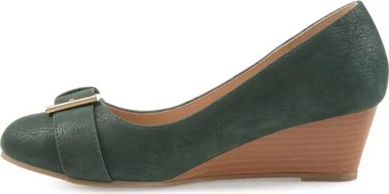 Journee Collection Medium and Wide Width Women's Comfort Graysn Wedge Grey 6.5WD - Image 7