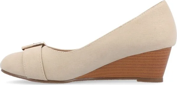 Journee Collection Medium and Wide Width Women's Comfort Graysn Wedge Grey 6.5WD - Image 10