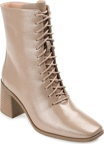 Journee Collection Medium and Wide Width Women's Covva Bootie Taupe 9.5WD