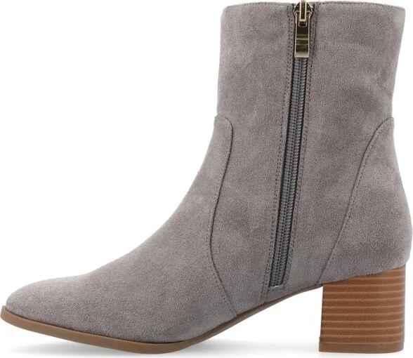 Journee Collection Medium and Wide Width Women's Hayven Booties Cognac - Image 3