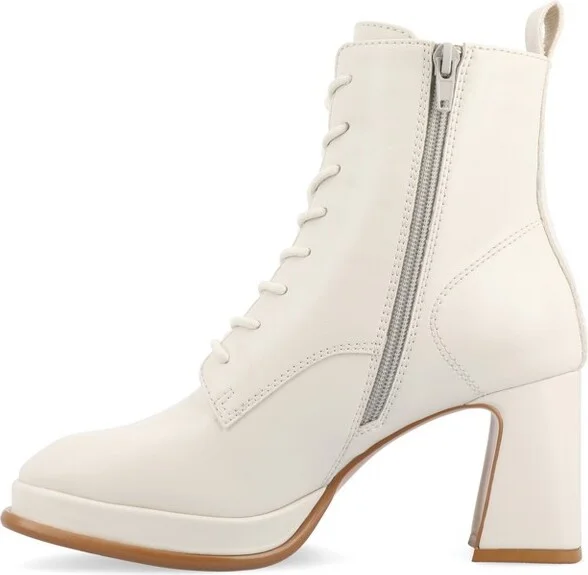Journee Collection Medium and Wide Width Women's Kalindi Booties Taupe 9.5WD - Image 3