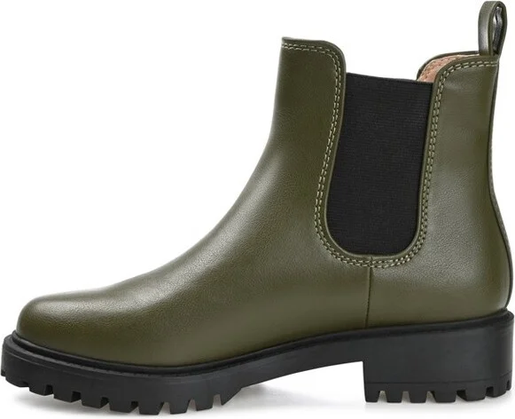 Journee Collection Medium and Wide Width Women's Kenova Bootie Olive 6WD - Image 2