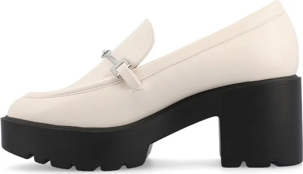 Journee Collection Medium and Wide Width Women's Kezziah Pumps Off White - Image 2