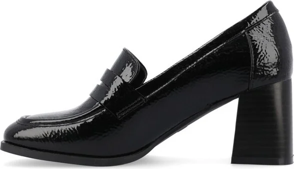 Journee Collection Medium and Wide Width Women's Malleah Pumps Patent/Black - Image 2
