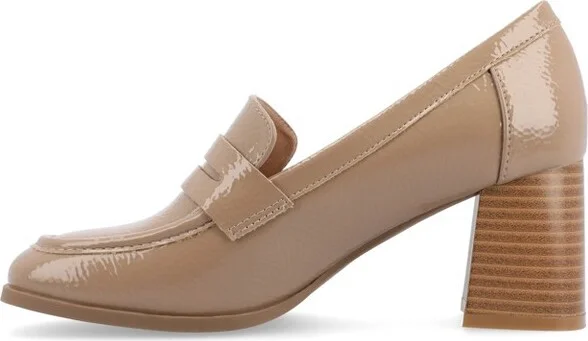 Journee Collection Medium and Wide Width Women's Malleah Pumps Patent/Black - Image 3