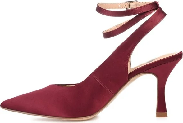 Journee Collection Medium and Wide Width Women's Marcella Pump Wine 6.5WD - Image 2