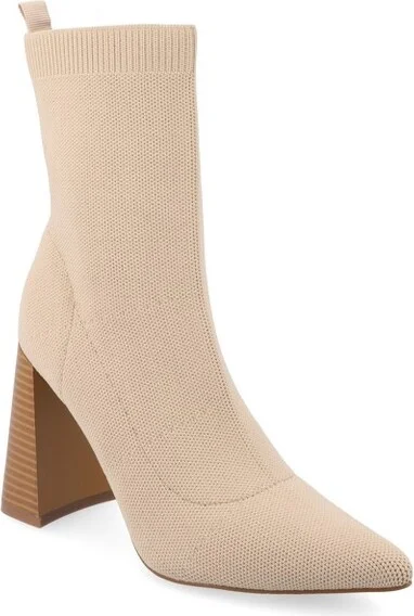 Journee Collection Medium and Wide Width Women's Noralinn Booties Beige 9WD