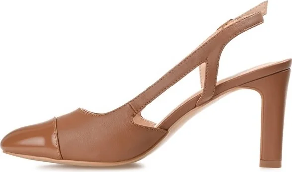 Journee Collection Medium and Wide Width Women's Reignn Pump Beige 8WD - Image 2