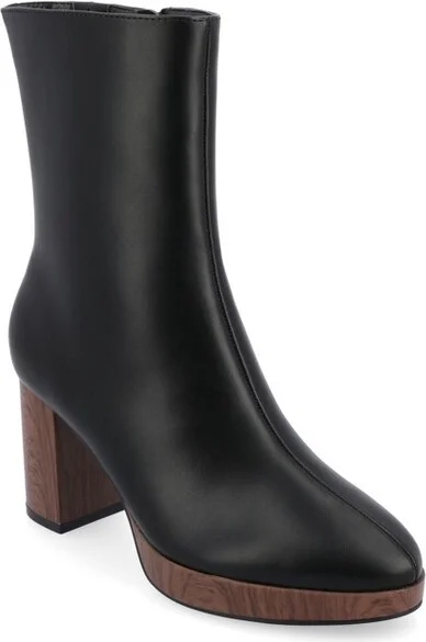 Journee Collection Medium and Wide Width Women's Romer Booties Black 9WD
