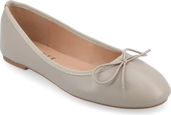 Journee Collection Medium and Wide Width Women's Vika Flat Grey 6WD