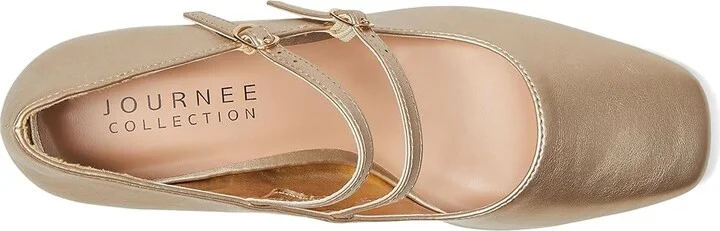 Journee Collection Nally Women's Shoes Gold : 8 M, Faux Leather - Image 2