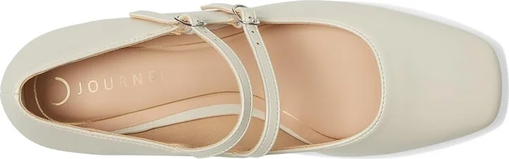 Journee Collection Nally Women's Shoes White : 8.5 M, Faux Leather - Image 2
