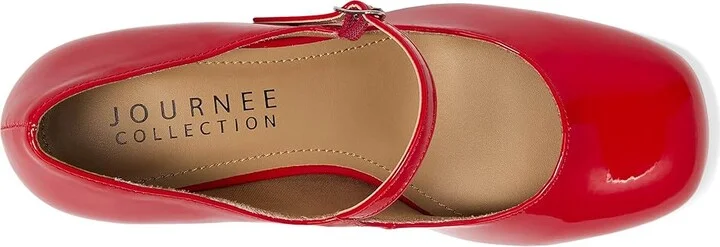 Journee Collection Okenna Women's Shoes Red : 12 W, Faux Leather - Image 2
