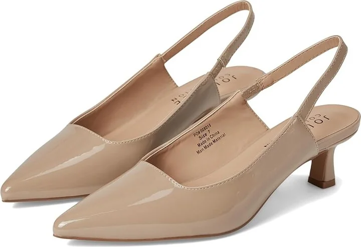 Journee Collection PAULINA High Women's Heels Patent/Taupe : 11 M, Synthetic