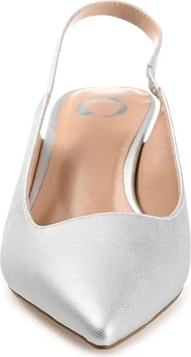 Journee Collection PAULINA High Women's Heels Silver : 8 M, Synthetic - Image 5