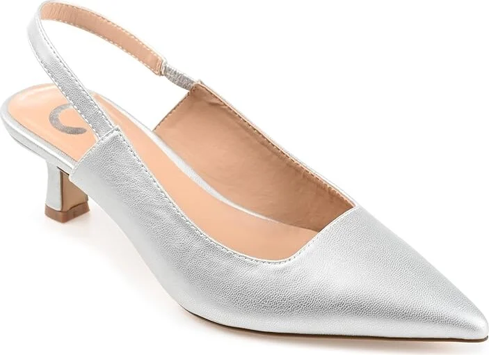 Journee Collection PAULINA High Women's Heels Silver : 8 M, Synthetic
