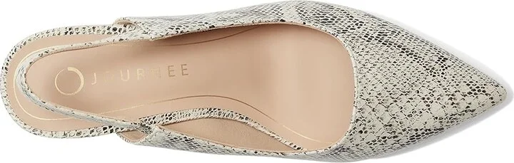 Journee Collection PAULINA High Women's Heels Snake : 6 W, Synthetic - Image 2