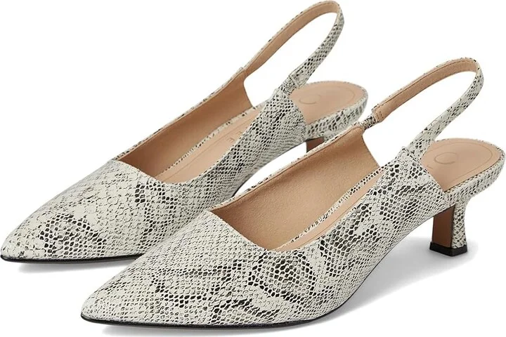 Journee Collection PAULINA High Women's Heels Snake : 6 W, Synthetic