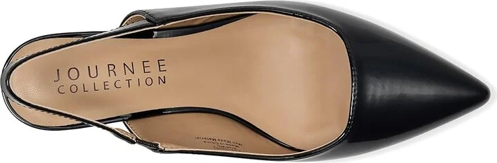 Journee Collection PAULINA Women's Shoes Patent/Black : 6.5 W, Faux Leather - Image 2