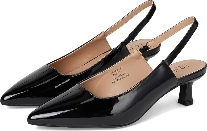 Journee Collection PAULINA Women's Shoes Patent/Black : 6.5 W, Faux Leather