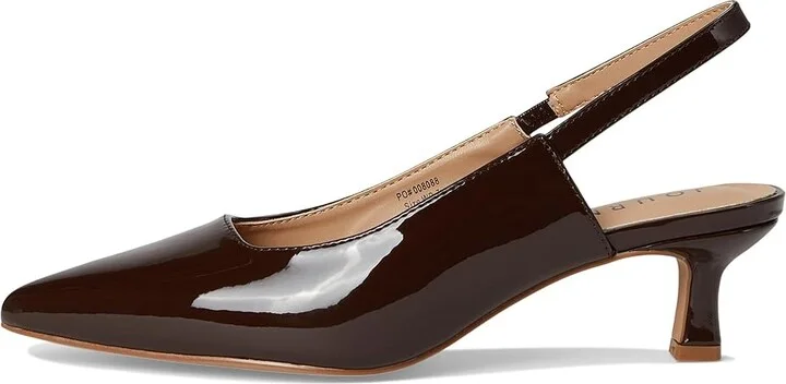 Journee Collection PAULINA Women's Shoes Patent/Brown : 6 W, Faux Leather - Image 6