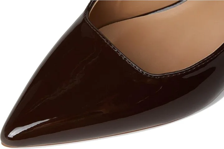 Journee Collection PAULINA Women's Shoes Patent/Brown : 6 W, Faux Leather - Image 7