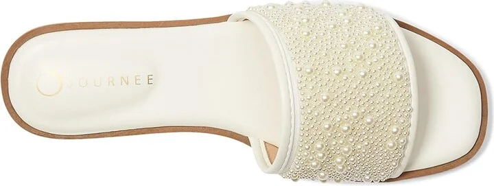 Journee Collection Precly Women's Sandals White : 6.5 M, Synthetic - Image 2