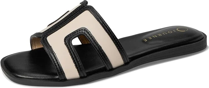 Journee Collection Primah Women's Sandals Bone : 8 M, Leather - Image 5