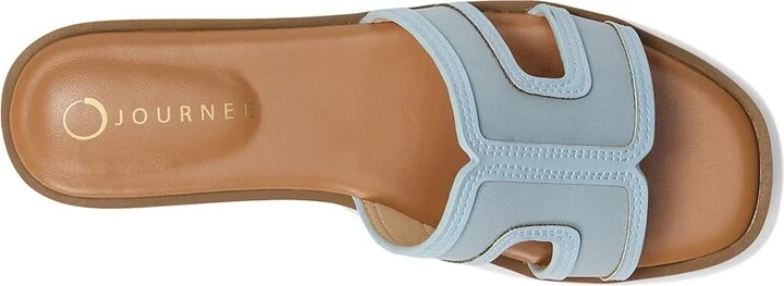 Journee Collection Primah Women's Sandals Light Blue : 10 M, Leather - Image 2