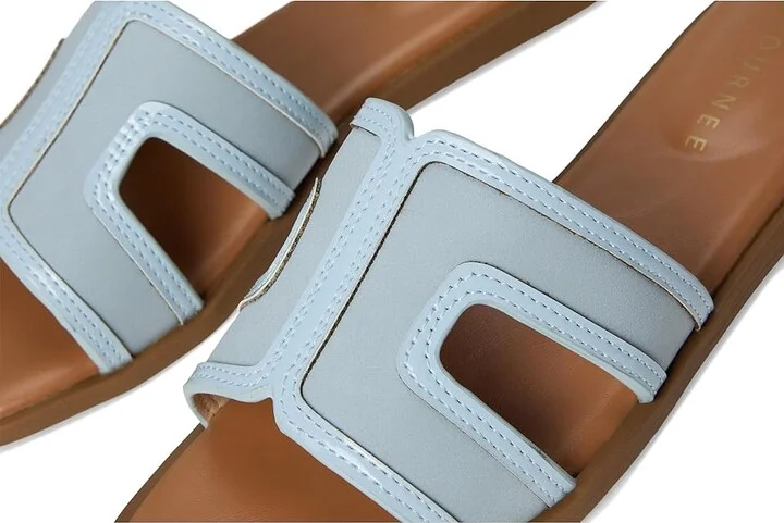Journee Collection Primah Women's Sandals Light Blue : 10 M, Leather - Image 7