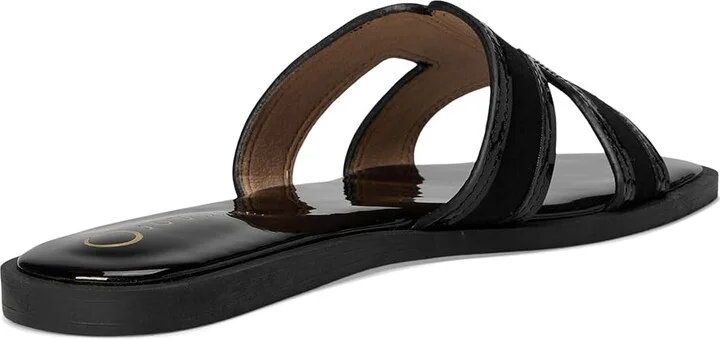 Journee Collection Primah Women's Sandals Patent/Black : 9.5 M, Leather - Image 4
