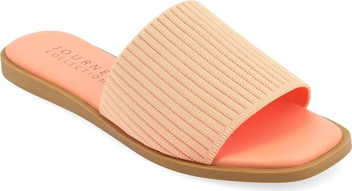 Journee Collection Prisilla Women's Sandals Peach : 6 M