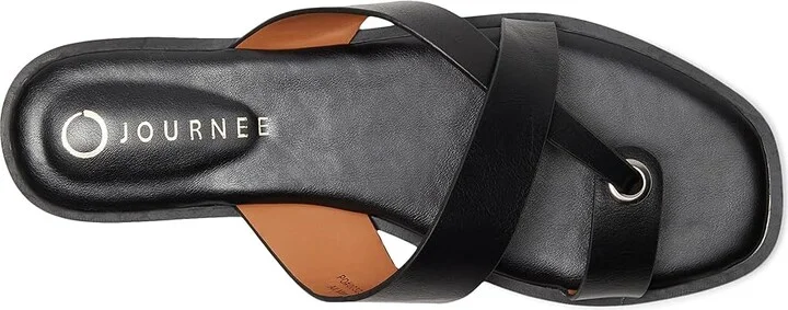 Journee Collection Prizzie Women's Sandals Black : 7 M, Synthetic - Image 2