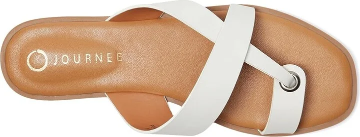 Journee Collection Prizzie Women's Sandals Bone : 11 M, Synthetic - Image 2