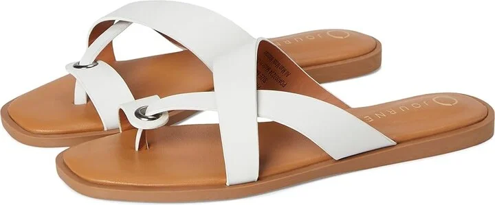 Journee Collection Prizzie Women's Sandals Bone : 11 M, Synthetic
