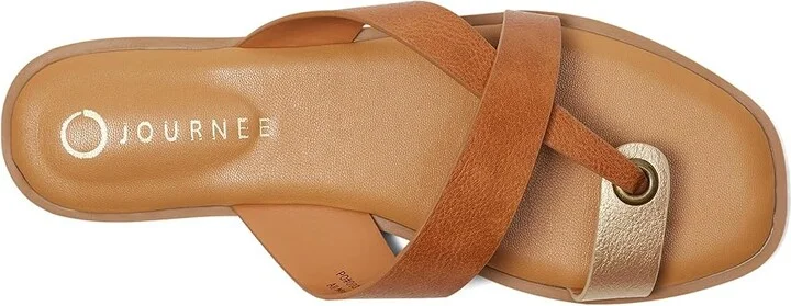 Journee Collection Prizzie Women's Sandals Champagne : 6.5 M, Synthetic - Image 2
