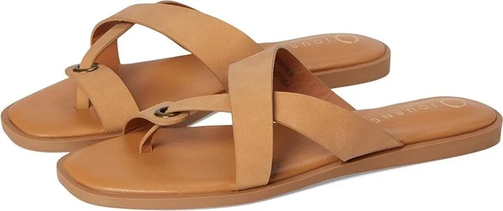 Journee Collection Prizzie Women's Sandals Tan : 6.5 M, Synthetic