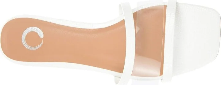 Journee Collection Ramira Slide Women's Shoes White : 7.5 M, Synthetic - Image 2