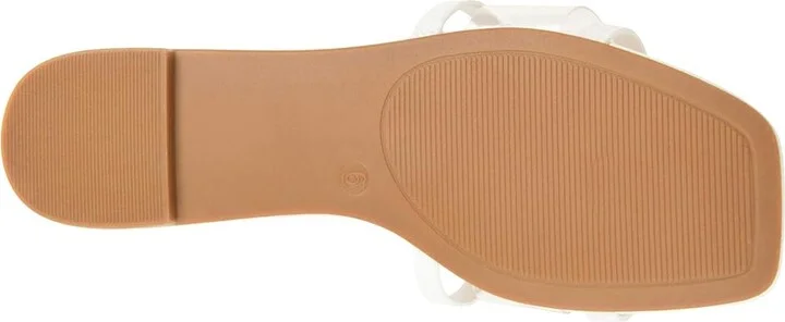 Journee Collection Ramira Slide Women's Shoes White : 7.5 M, Synthetic - Image 3