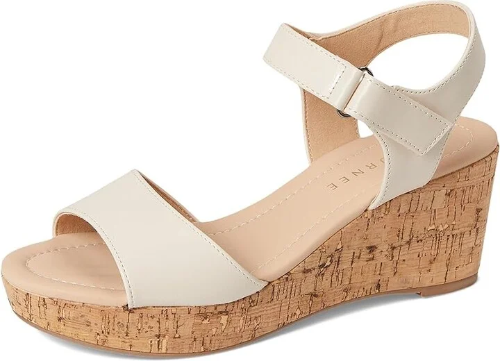 Journee Collection Ranae Women's Wedge Shoes Bone : 8 M, Faux Leather - Image 5