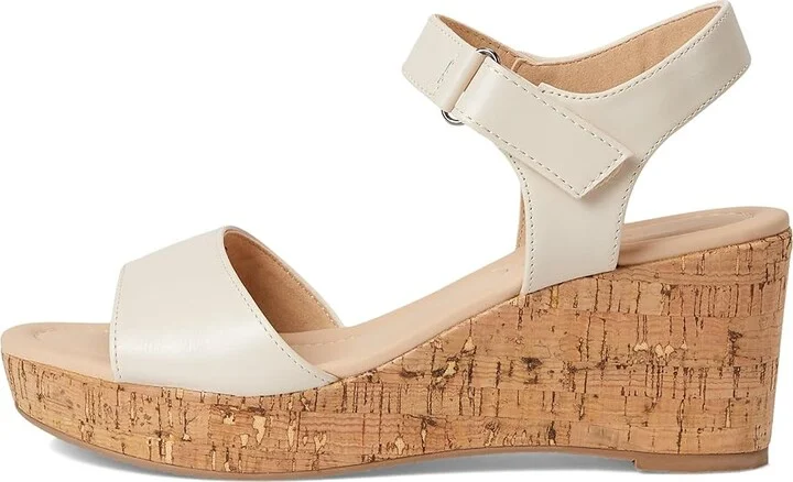 Journee Collection Ranae Women's Wedge Shoes Bone : 8 M, Faux Leather - Image 6