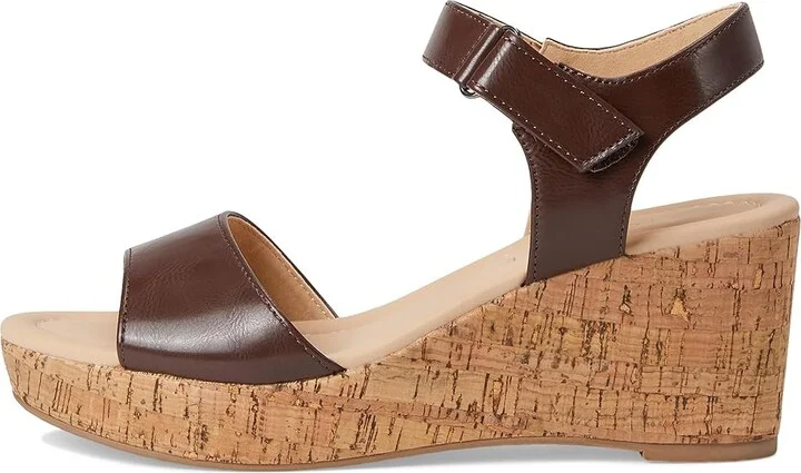 Journee Collection Ranae Women's Wedge Shoes Brown : 8.5 M, Faux Leather - Image 6
