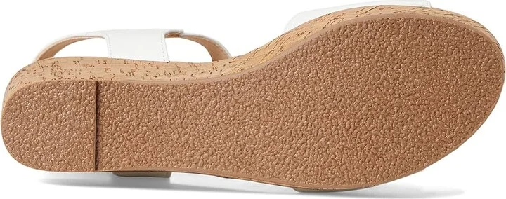 Journee Collection Ranae Women's Wedge Shoes White : 7 M, Faux Leather - Image 3