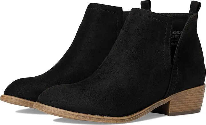 Journee Collection Rimi Bootie Women's Shoes Black : 8 W, Leather
