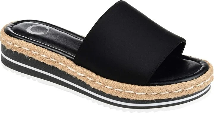 Journee Collection Rosey Women's Shoes Black : 9.5 W, Textile