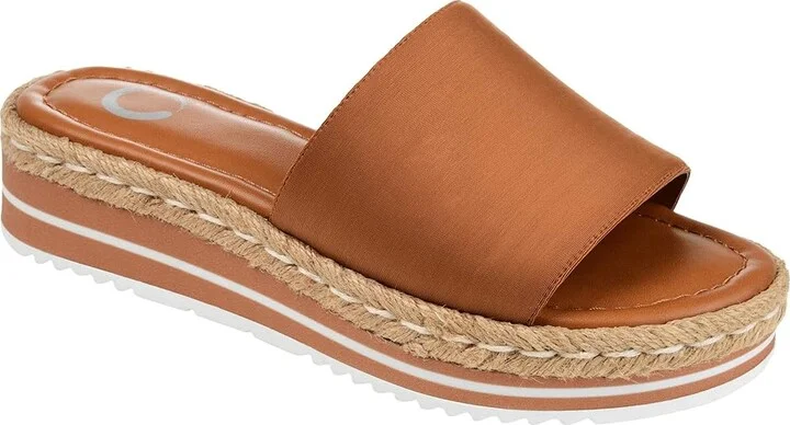 Journee Collection Rosey Women's Shoes Tan : 7.5 W, Textile
