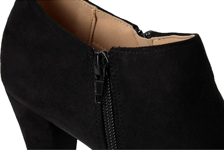 Journee Collection Sanzi Bootie Women's Boots Black : 11 W, Suede - Image 7