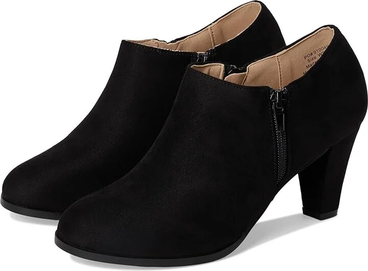 Journee Collection Sanzi Bootie Women's Boots Black : 11 W, Suede